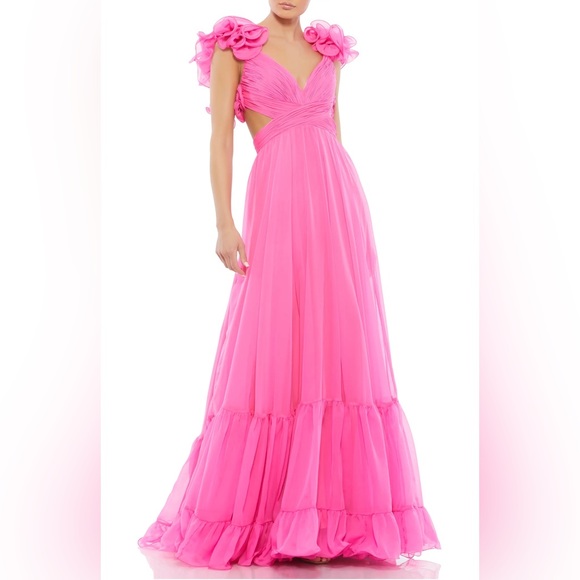 Mac Duggal Hot Pink Gown size 4 - Picture 2 of 8